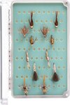 Caledonian Flies March Browns 10pc Selection In Tacky Day Pack Fly Box